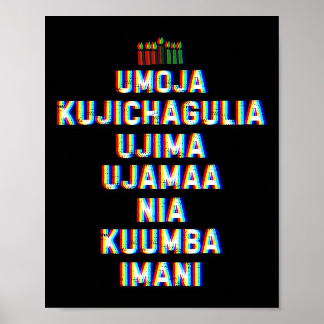 Affiche Sept Principes De Kwanzaa Happy Kwanzaa 10 (Devant)