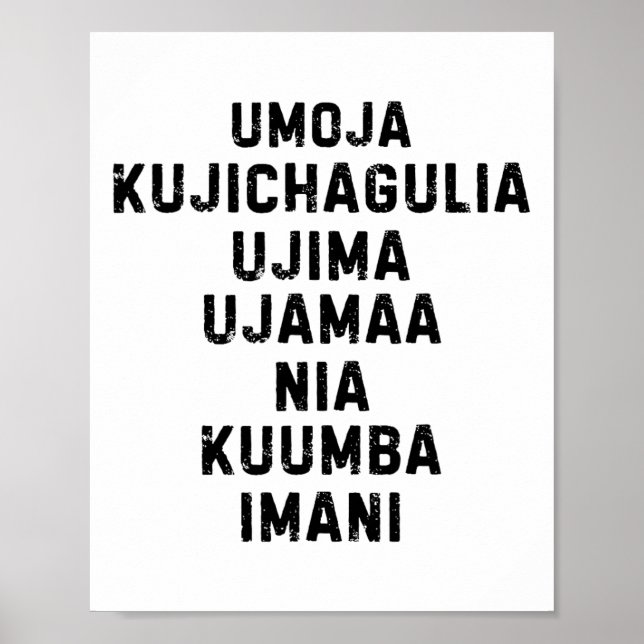 Affiche Sept Principes De Kwanzaa Happy Kwanzaa 5 (Devant)
