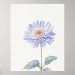 Affiche Septembre Aster Birth Flower