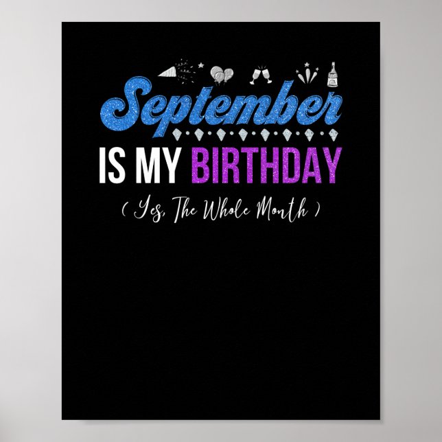 Affiche Septembre Est Mon Anniversaire Le Mois Entier Janv (Devant)