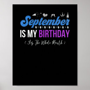 Affiche Septembre Est Mon Anniversaire Tout Le Mois Janvie