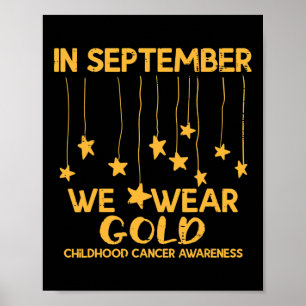 Affiche Septembre Nous Portons Gold Enfhood Cancer Sensibi