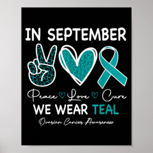 Affiche Septembre, nous portons le vert de cobalt pour la