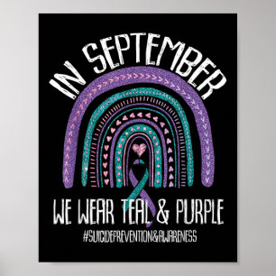 Affiche Septembre Nous Portons Turquoise Purple Suicide Pr