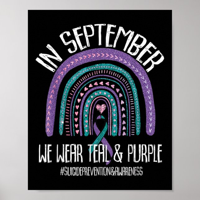 Affiche Septembre Nous Portons Turquoise Purple Suicide Pr (Devant)