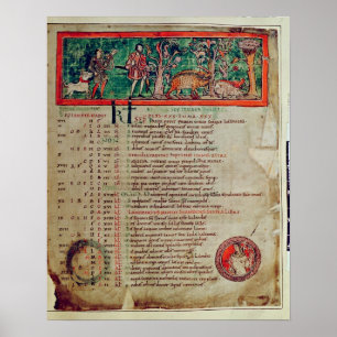 Affiche Septembre : Tendre le sanglier, à partir d'un Cale