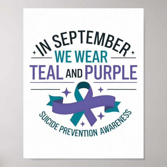 Affiche Septembre turquoise Et Violet Prévention du suicid (Devant)