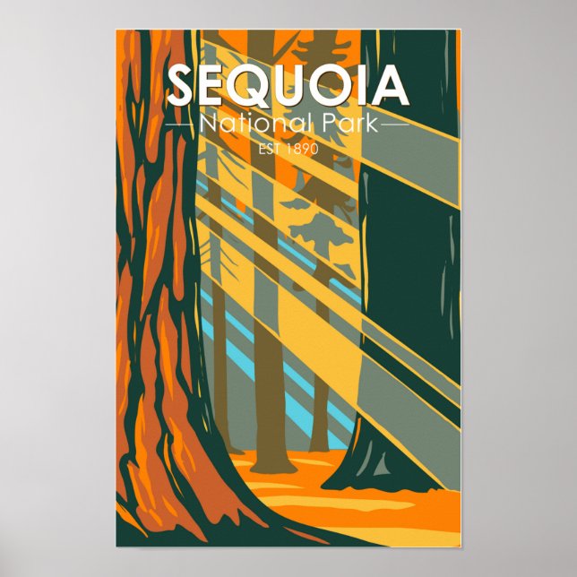 Affiche Sequoia National Park Giant Sequoia Trees (Devant)