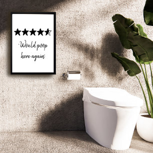 Affiche Serait Poop ici encore drôle salle de bain