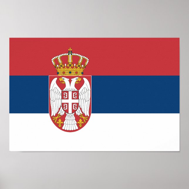 Affiche Serbia Flag (Devant)