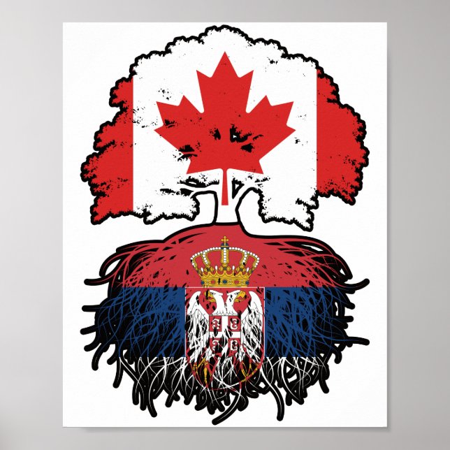 Affiche Serbia Serbian Canadian Canada (Devant)