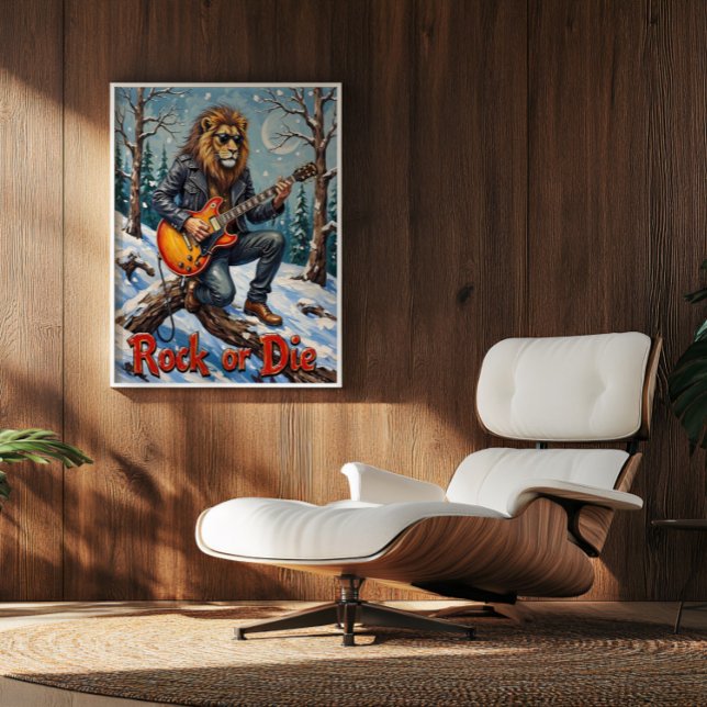 Affiche Sérénade d'hiver : Riffs givrés de Lion (Créateur téléchargé)