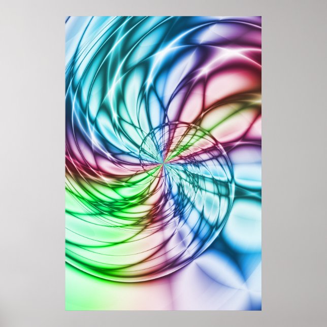Affiche Serendipité | Multicolor Fractal Art (Devant)