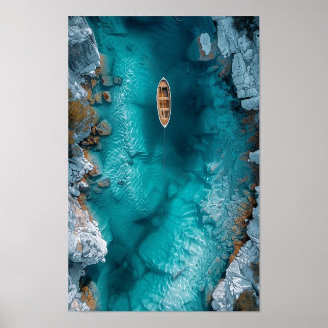 Affiche Serene Aerial View de Ice Lake (Devant)