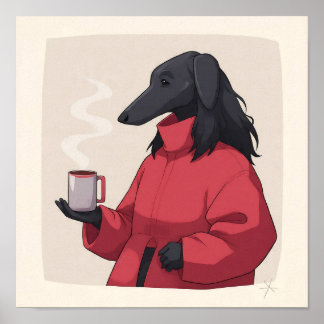 Affiche Serene Fluffy Pet Portrait - Modern Decor.