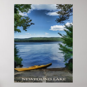 Affiche Serene Kayak sur le lac Newfound