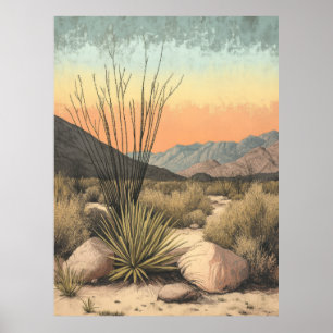 Affiche Serene Mojave Sunrise : California Desert Art Impr