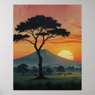 Affiche Serene Mount Fuji Paysage Art Imprimer