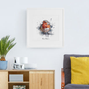 Affiche Serene Robin, personnalisée