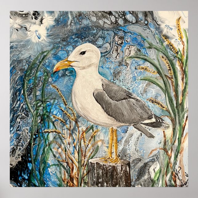 Affiche Serene Seagull Print (Devant)