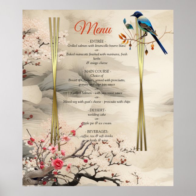 Affiche Serene Tranquility Ikebana Thème japonais (Devant)