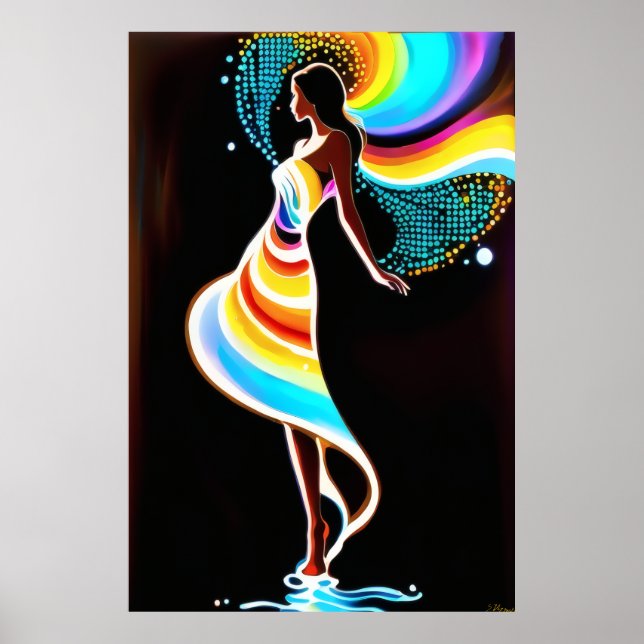 Affiche Sérénité arc-en-ciel (Devant)