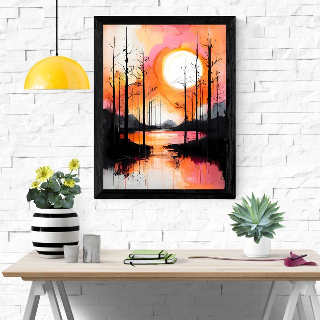 Affiche Sérénité au coucher du soleil (Créateur téléchargé)