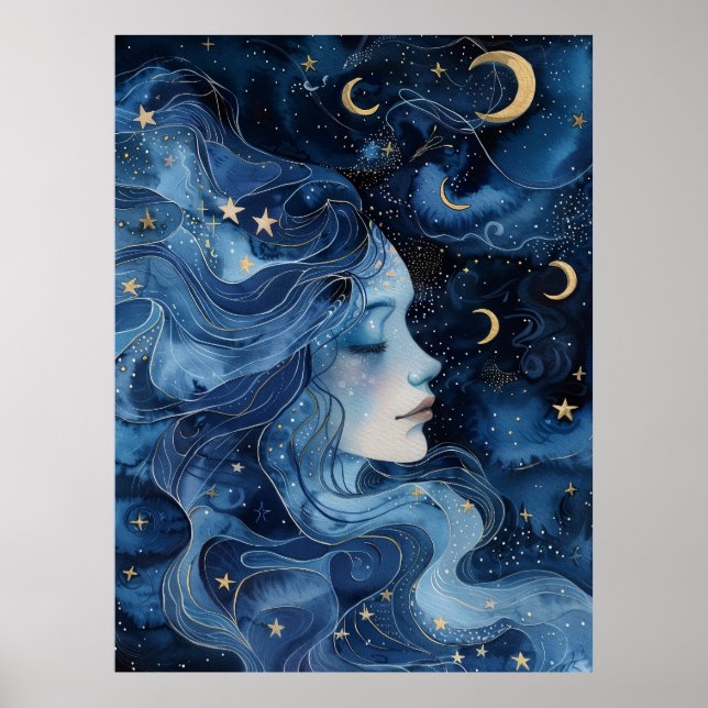 Affiche Sérénité dans la lumière des étoiles (Devant)