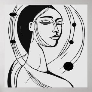 Affiche Sérénité dans les lignes : Minimalisme contemporai