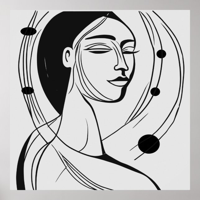 Affiche Sérénité dans les lignes : Minimalisme contemporai (Devant)