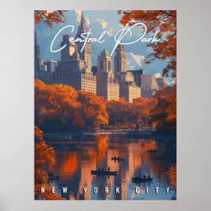 Affiche Sérénité d'automne : Central Park NYC Automne
