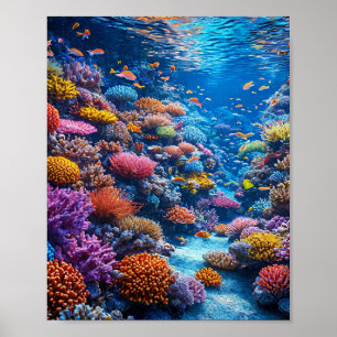 Affiche 🌊 Sérénité de l'océan récif corallien Nature sous