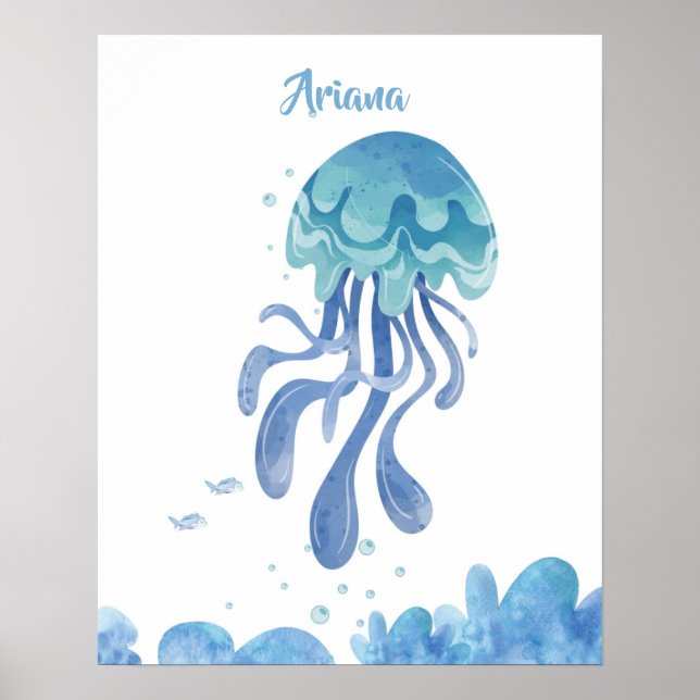 Affiche Sérénité de méduses personnalisable (Devant)