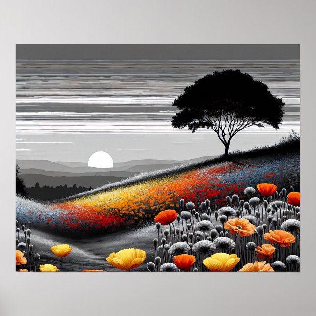 Affiche "Sérénité d'or - Une danse de couleur et de contra (Devant)