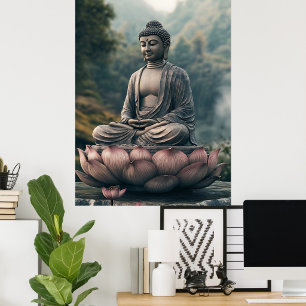 Affiche Sérénité du Bouddha Lotus