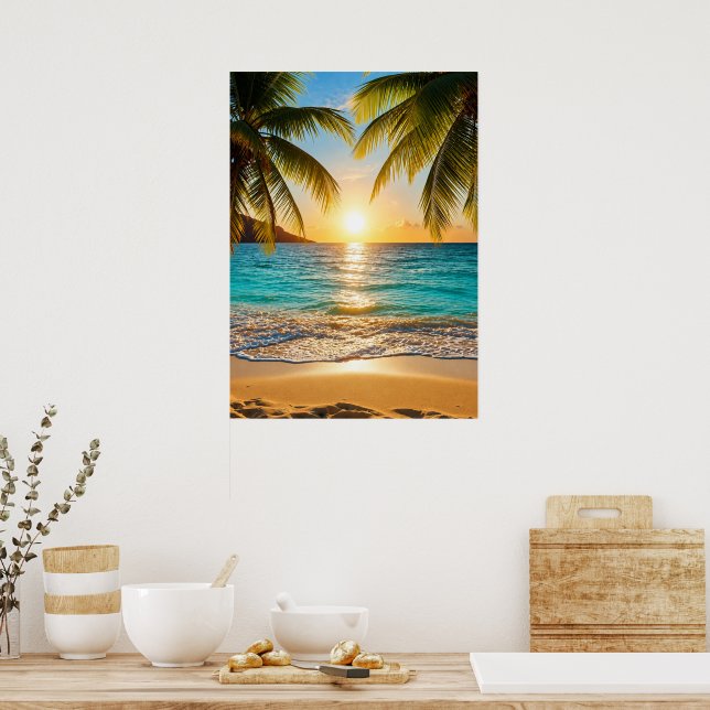 Affiche Sérénité du coucher de soleil tropical (Cuisine)
