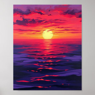 Affiche "Sérénité du Crépuscule Rouge" - Pai Numérique Ori