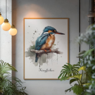 Affiche Sérénité du Kingfisher, personnalisable