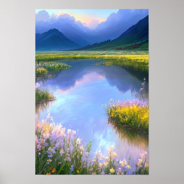 Affiche Sérénité en vert (Devant)