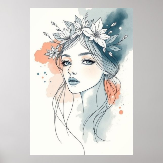 Affiche Sérénité Florale (Devant)