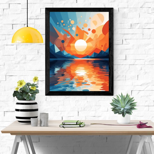 Affiche Sérénité géométrique des couchers de soleil (Créateur téléchargé)