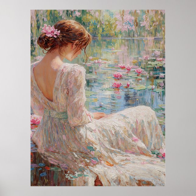 Affiche Serenity by the Water Lilies (Devant)