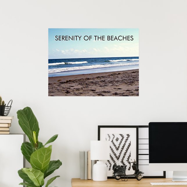 Affiche Serenity of the Beaches Coastal Scene (Bureau à domicile)