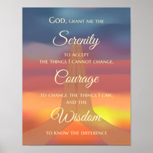 Affiche Serenity Prayer Print - Sunrise