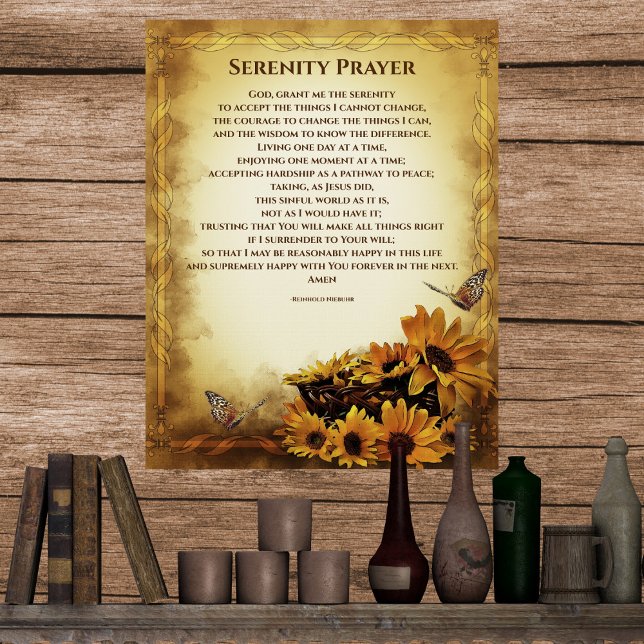 Affiche Serenity Prayer Version complète par Reinhold Nieb (Créateur téléchargé)