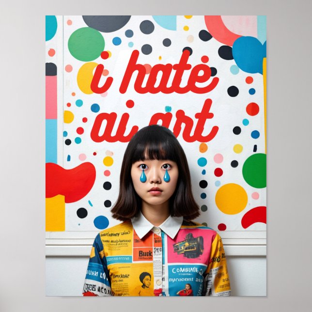 Affiche Série 6 "I Hate AI Art" (Devant)