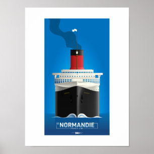 Affiche SÉRIE DE LIGNES CLASSIQUES - SS Normandie
