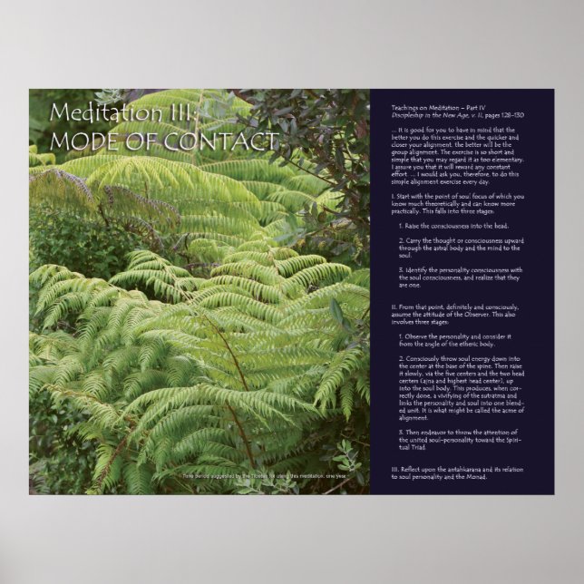 Affiche Série de méditation DK : Méditation III (Devant)