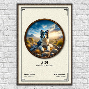 Affiche Série de zoologie Aidi