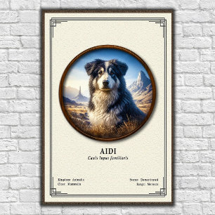 Affiche Série de zoologie Aidi
